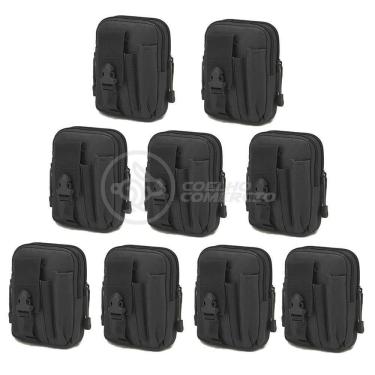 Imagem de Kit 9 Bolsas Pretas Conjunto De Sobrevivência E Atividades Camping preto
