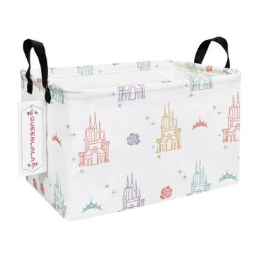 Imagem de Cesto de roupa suja QUEENLALA Cesto de armazenamento dobrável de 38x26