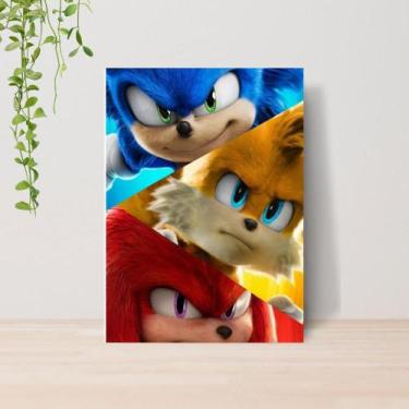 Imagem de Quadro Decorativo Sonic Infantil A4  Placa MDF 09 - Lomi Art