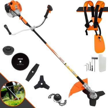 Imagem de Roçadeira Multifuncional À Gasolina Vulcan VR520H 52cc 2T 2,5HP Completa Com Carretel Nylon + Faca 2 Pontas + Faca 3 Pontas + Faca 80 Dentes + Trimmer