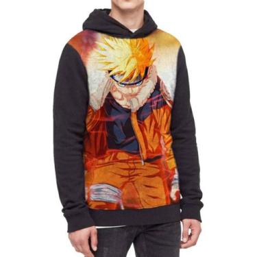 Imagem de Moletom Com Capuz Naruto Full Print Ref:65 - smoke, Preto, G