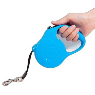 Imagem de Coleira Guia Retrátil Pet Cachorro E Gato Passeio 5 Metros