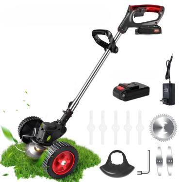 Imagem de RoçAdeira E Aparador De Grama EléTrico 1580w, Profissional Em Gramas E Arbustos,(Carrinho de apoio e 1 bateria)