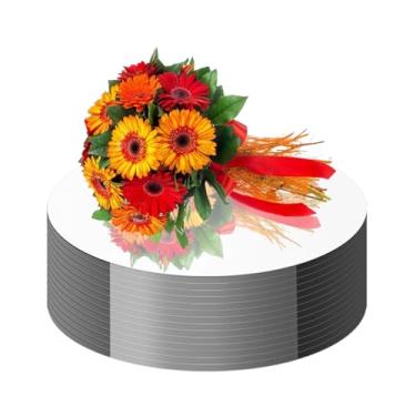 Imagem de Centros de mesa de espelho redondo para decorações de mesas, pacote com 16 peças centrais de acrílico espelhadas, bandejas de placa de vela para decorações de mesa de casamento, decoração de parede de