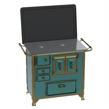 Imagem de Fogao a Lenha GII N 1 Renaissance Turquesa Sd