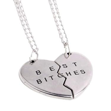 Imagem de Colar Amizade para Amigos Bestie Combinando Amigos Colares para 2 ou 3, one size, Liga de aço, Sem Pedra Preciosa