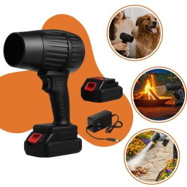 Imagem de Soprador AR De Folhas Turbo Portátil Recarregável Bivolt 48v Com 2 Bat