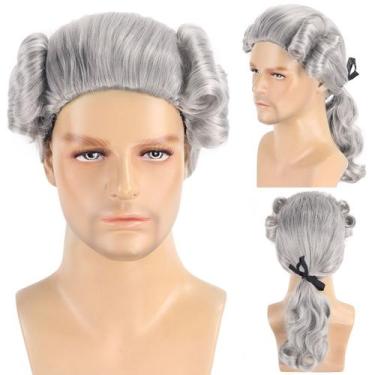 Imagem de Peruca loira retrô com franja lateral de 50 cm para mulheres - yiweisa