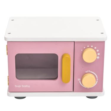 Imagem de Brinquedo De Madeira Forno Micro-ondas Rosa - Bup Baby