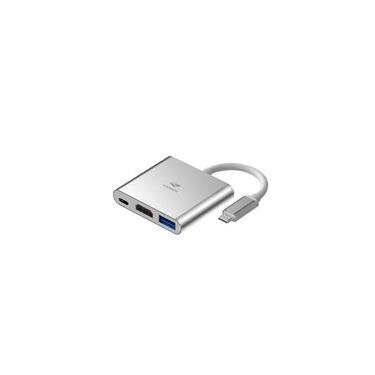Imagem de HUB C3Tech USB-C 3.0, para HDMI, 1x USB 3.0, 1x USB-C PD 65W, Cinza - HU-D10SI