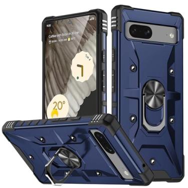 Imagem de SORAKA Capa para Google Pixel 7 com suporte para anel,PC rígido e TPU macio,proteção dupla 2 em 1,compatível com suportes magnéticos para carros