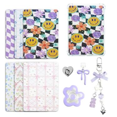 Imagem de JINGSEN Lindo conjunto de cartões de inserção para Kindle, 6 designs temáticos de livros com berloques para Kindle e plugues de poeira USB-C, para 11ª/12ª geração, 17,3 x 12,2 cm (multicolorido)