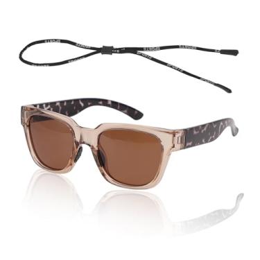 Imagem de TUCKBOLD 1 conjunto de óculos de sol de ciclismo anti-reflexo Tri-Acetil Cellulos PC UV400 Óculos de sol de ciclismo lente marrom chá transparente armação de cor leopardo marrom