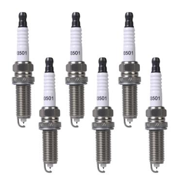 Imagem de Velas de ignição Iridium Platinum 93501 compatíveis com Nissan Altima 2007-2018, Murano 2009-2020, Pathfinder, Maxima, Quest, 350Z e Infiniti QX60, Q50, G25, G35, M35 substitui LKAR7BIX-11S conjunto