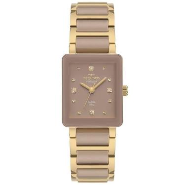 Imagem de Relógio Technos Feminino Ceramic-saphire Dourado - 2035ncq-2n