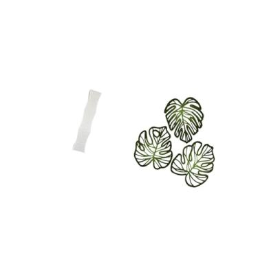 Imagem de Fenteer Abajur de Chão para Sala de Estar com Decoração de Parede em Madeira com Folhas de Palmeira, Ornamento Criativo de Selva Tropical para Quarto, Banheir