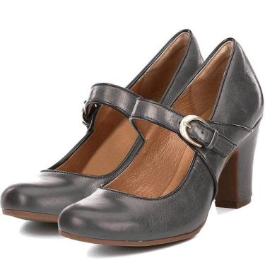 Imagem de Sapatos SHODENSE Vintage Block de salto alto Mary Jane Pumps femininos