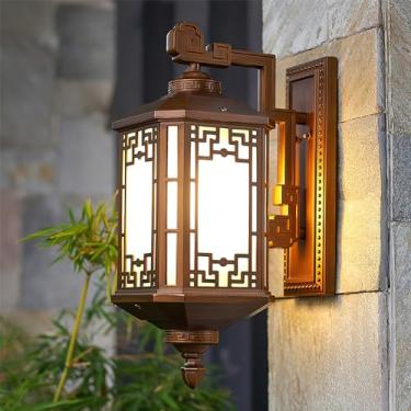 Imagem de Luminária de parede externa LED contemporânea, elétrica, simples e à prova d'água, para varanda, corredor, pátio, jardim, entrada de casa, hotel, corredor (9268 A Elétrica)