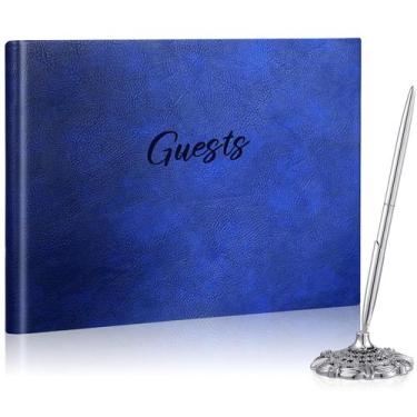 Imagem de Conjunto de livros de visitas e porta-canetas Geyee Leather 26,7 x 20,