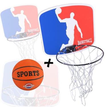Imagem de Tabela Cesta Basquete Aro De Ferro + Rede Com Bola Oficial 7 Envio Ime