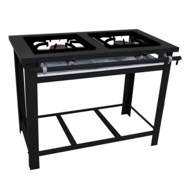 Imagem de Fogão Industrial Venâncio 2 Bocas a Gás Alta Pressão com Pé MAP2P