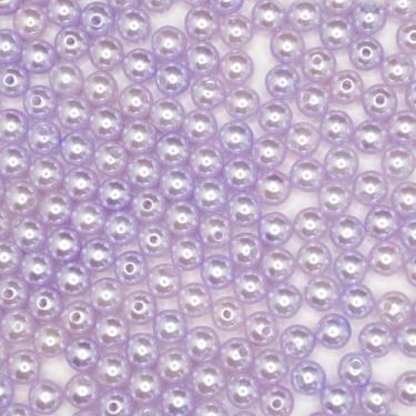 Imagem de Miçanga Passante Pérola Abs Lilás 8mm 10pçs 4g - Macall