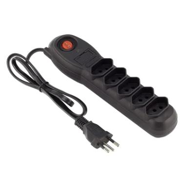 Imagem de Filtro De Linha Force Line Slim, Bivolt, 5 Tomadas, Preto - 0060500016