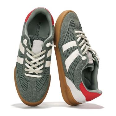 Imagem de Project Cloud Tênis feminino – Palmilha de espuma viscoelástica e sapatos leves de mola – Sapatos modernos antiderrapantes com cadarço – Tênis fashion feminino 2025 (veredicto), Oliva, 36