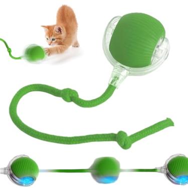 Imagem de Poxtedsr Bola de brinquedo interativa inteligente para animais de estimação, bola de cachorro autorolante, brinquedos interativos para gatos, bola rolante automática inteligente de 360° para cães e