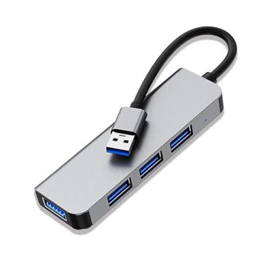 Imagem de Hub USB 3.0 4 Portas, Expansor USB Super Rápido 5Gbps com Porta de Energia BC 1.2, Alimentação Externa para HD, Compatível com Notebook, PC, Macbook e Smart TV (Design em Alumínio)