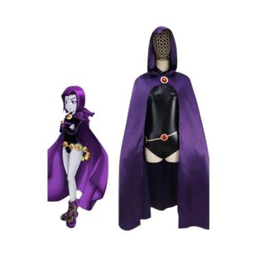 Imagem de Fantasia Cosplay Raven - Titãs Adolescentes: Macacão de Super-Herói, X