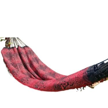 Imagem de Rede De Dormir Descanso Casal Indiana gigante para varanda, quarto, sala e jardim(Vermelho)