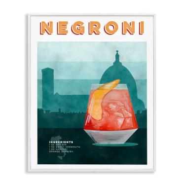 Imagem de Stupell Industries Arte giclée emoldurada branca retrô Negroni & Architecture, design de Brett Blumenthal, 14 x 11