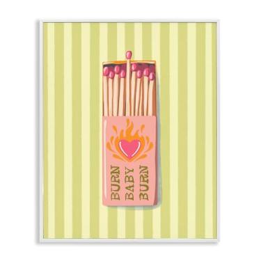 Imagem de Stupell Industries Burn Baby Matches Arte giclée emoldurada preta, design por Elyse Anastacia, 14 x 11
