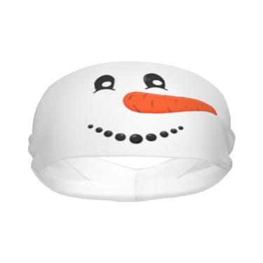 Imagem de Faixa de cabelo esportiva de boneco de neve de Natal para corrida, basquete, tênis, treino, antiderrapante, elástico, para homens e mulheres