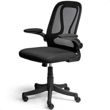 Imagem de Cadeira De Escritório Diretor Preta Giratória Com Tela Mesh P210