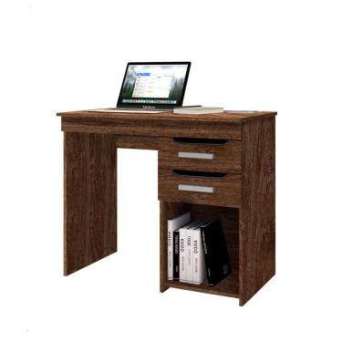 Imagem de Mesa De Escritório Home Office Veneza 90cm Com 2 Gavetas - Imbuia