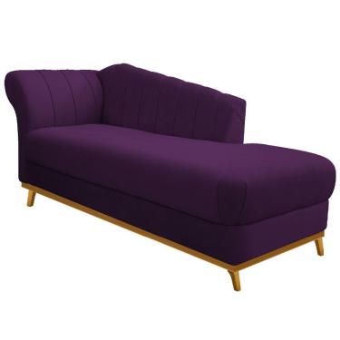 Imagem de Recamier 160Cm Lado Direito Suede Roxo