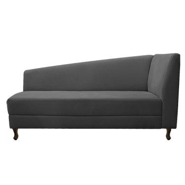 Imagem de Diva Recamier Heitor 140cm Lado Esquerdo Linho Cinza escuro