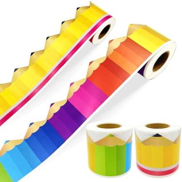 Imagem de Bordas de quadro de avisos de 3,8 m decoram quadros de avisos, paredes, janelas, portas, armários, escolas, lousa de sala de aula de Ação de Graças, escola em casa ou decoração de escritórios