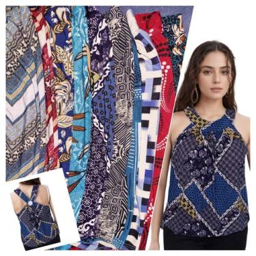 Imagem de BlusaLiganete com Detalhe Argola nas Costas - G - Estampado - NoBrand,