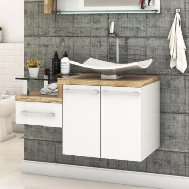 Imagem de Conjunto Balcão C-cuba F44 Legno 830 Branco Chess C-branco Chess Branco Chess C-carvalho