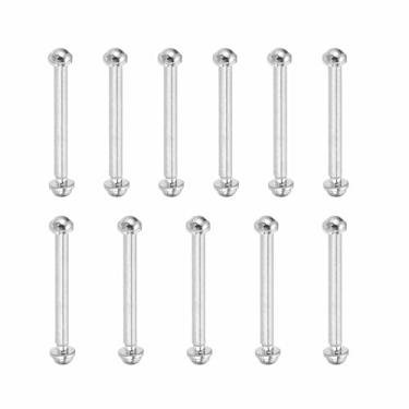 Imagem de HARFINGTON Pino de fricção de tubo, barras de pressão de aço inoxidável, fecho de pulseira de relógio, ferramentas de haste de conexão, Prata, 24x1.19mm