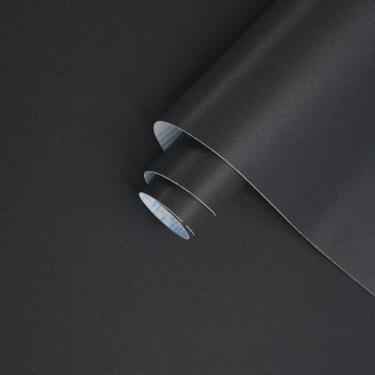 Imagem de Dimoon Papel de parede de 43 x 39 cm, papel de contato cinza escuro para novos materiais ecológicos, espessamento, atualização em relevo, compatível com o locatário, parede cinza, moderno, bancada