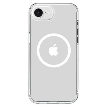 Imagem de ICEDIO Capa transparente para iPhone 16e com protetor de tela, antiamarelamento transparente de TPU (poliuretano termoplástico) de cristal, capa acrílica, capa protetora à prova de choque testada