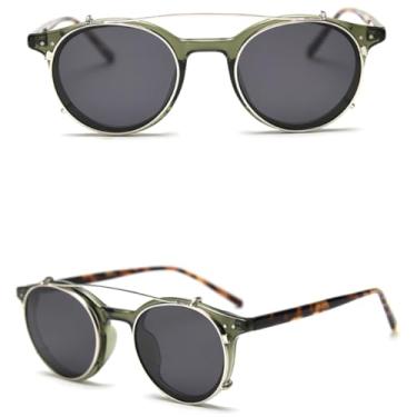 Imagem de VFDHN Óculos de Sol TR90 Clip-on Retrô Feminino UV400 Oval Polarizado Masculino Feminino Estilo Verão (4)