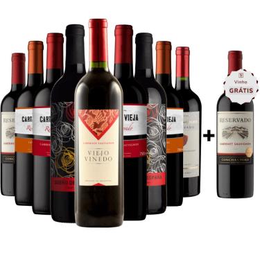 Imagem de Kit 9 Tintos Mais Vendidos + Cabernet Grátis