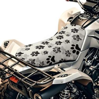 Imagem de HUISEFOR Capa de assento de quadriciclo pata para mulheres, resistente, quadriciclo, banco traseiro, esportes motorizados, capas de almofada para todas as estações, acessórios removíveis de quatro