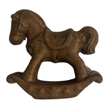 Imagem de Fxzqgnh Pequeno Cavalo de Balanço Natalino, Decoração, Miniatura, Peça de Coleção, Escultura para Sala de Estar, Estante Ou Hotel, Style G, Tamanho real