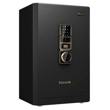 Imagem de Cofre de segurança biométrico de impressão digital, 40 x 36 x 60 cm, trava digital, 9 parafusos de aço, módulo de digitalização de dedo, para joias, dinheiro e documentos